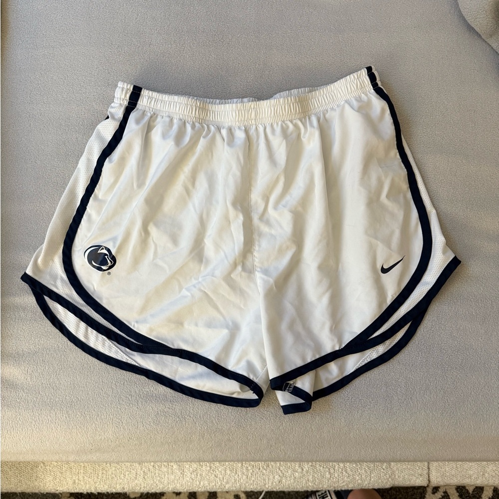 Nike Women's White and Black Athletic Shorts
